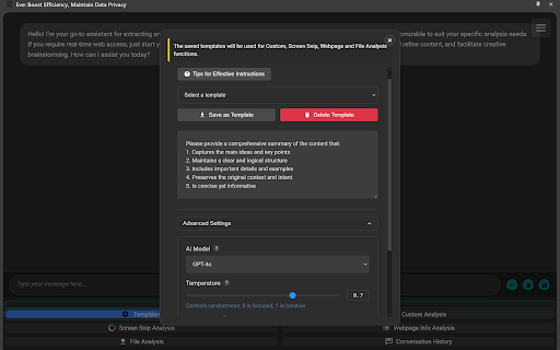 Eve AI: Report Generator for Gemini, Claude, Perplexity and ChatGPT screenshot 1