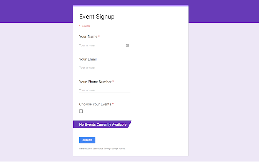 Event Framework screenshot 1