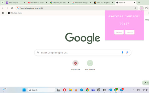 Exercise Reminder screenshot 1
