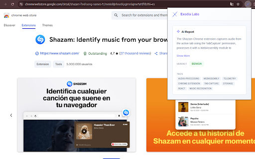 Exo Sentinel AI for Google Chrome Extensions screenshot 1