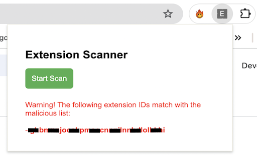 Extension Security Scanner screenshot 1