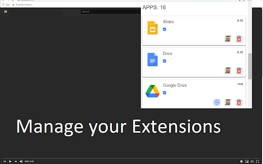 Extensions Manager for Google Chrome™ screenshot 1