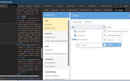 ExtJS Spyglass screenshot 1