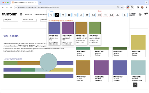 Extract Colors DevTool screenshot 1