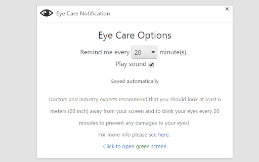 Eye Care Notification screenshot 1