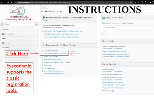 Eyecademia for De Anza Students screenshot 1