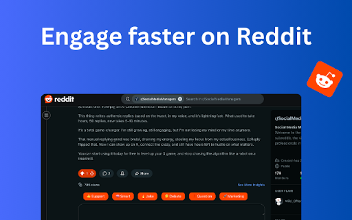EzReply: AI Writing Assistant for Social Media screenshot 1