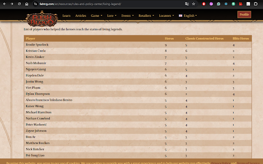 Fabtcg table screenshot 1