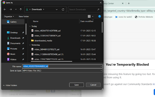 Facebook Ad Library Downloader screenshot 1