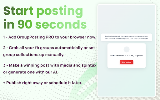 Facebook™ Group Posting PRO: The #1 AI Auto Poster & Scheduler - FB™ Groups screenshot 1