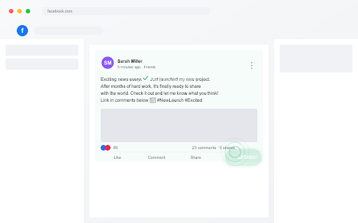 Facebook Post Copy Button screenshot 1
