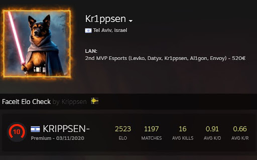 Faceit Elo Checker - Krippsen screenshot 1