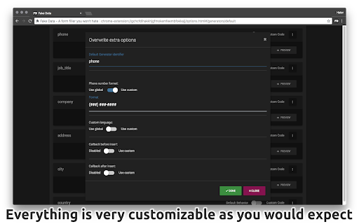 Fake Data - A form filler you won't hate screenshot 1