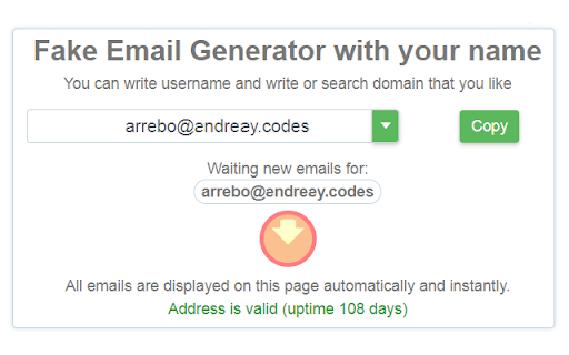 Fake Email Generator screenshot 1