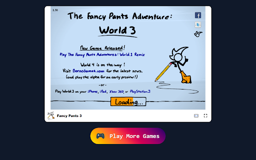 Fancy Pants 3 Game - Battle Quirky Foes and Explore Vibrant Worlds! screenshot 1