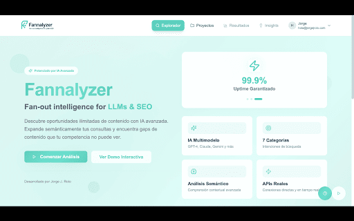 Fannalyzer - Fan-out intelligence for LLMs & SEO screenshot 1