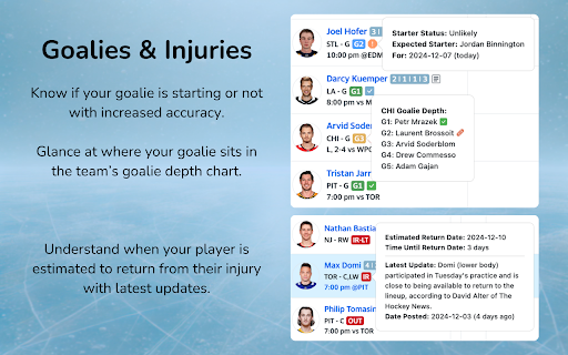 Fantasy Hockey Edge screenshot 1