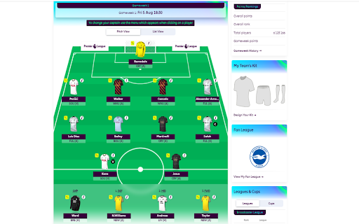 Fantasy Premier League 22/23 Enable Away Kits screenshot 1