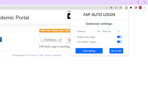 FAP Auto Login screenshot 1