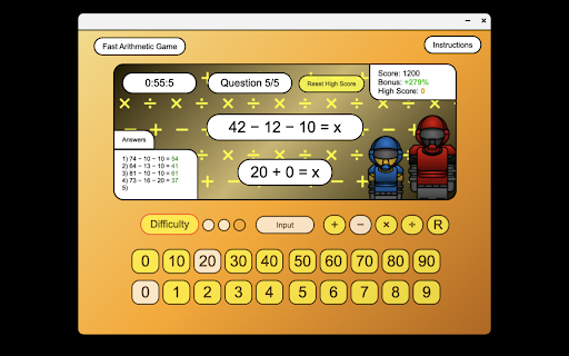 Fast Arithmetic Game screenshot 1