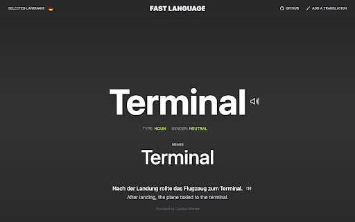 Fast Language Extension screenshot 1