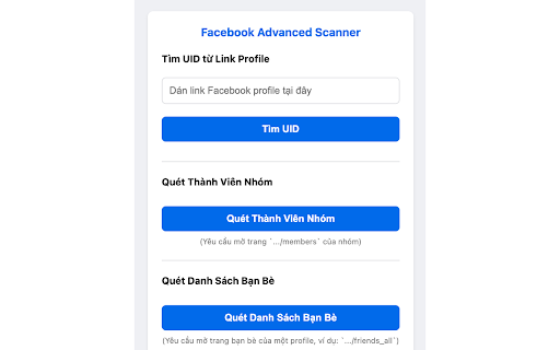 FB Advanced Scanner screenshot 1