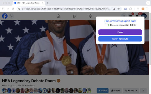FB Comments Export Tool screenshot 1