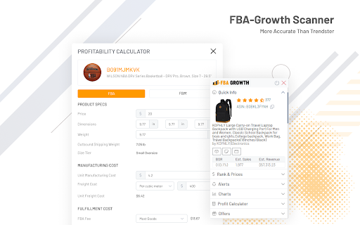 FBA-Growth Scanner - Product Scanner screenshot 1