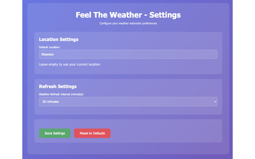 Feel The Weather screenshot 1