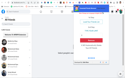 FFR-Mass Social Friends Remover 2025 screenshot 1