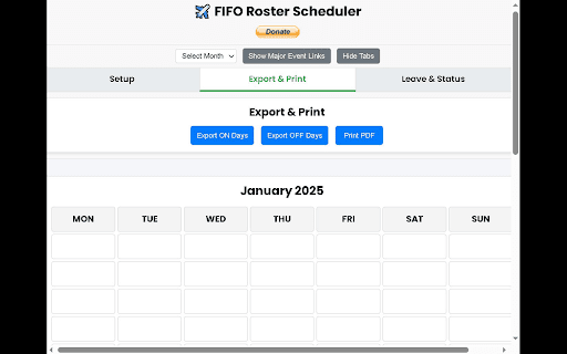 FIFO Roster Scheduler screenshot 1