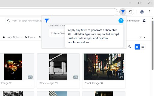 Filter URL Generator for Bynder screenshot 1