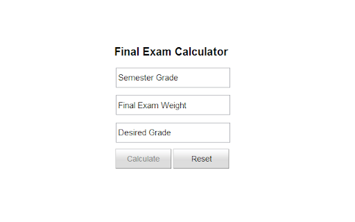 Final Exam Calculator screenshot 1