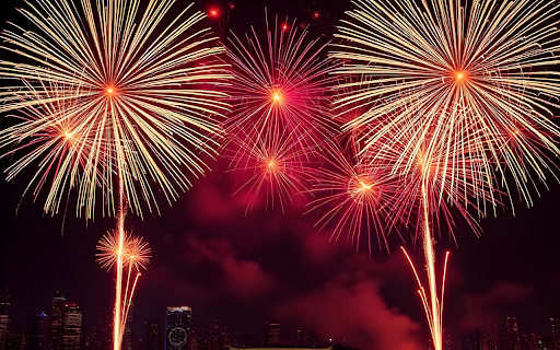 Fireworks glow red screenshot 1