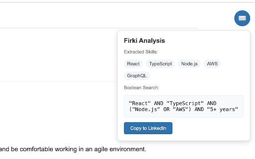 Firki - AI Job Description Analyzer screenshot 1