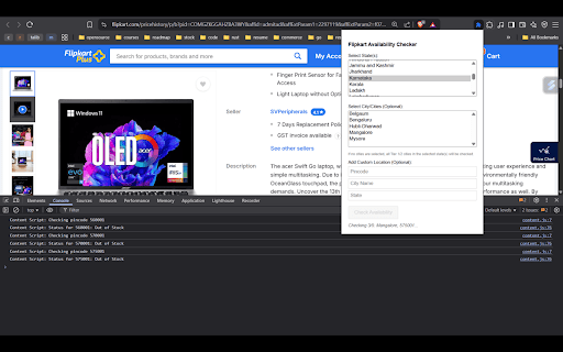 Flipkart Availability Checker screenshot 1
