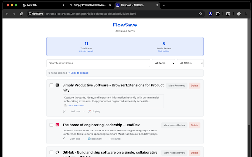 FlowSave screenshot 1
