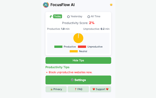FocusFlow AI screenshot 1
