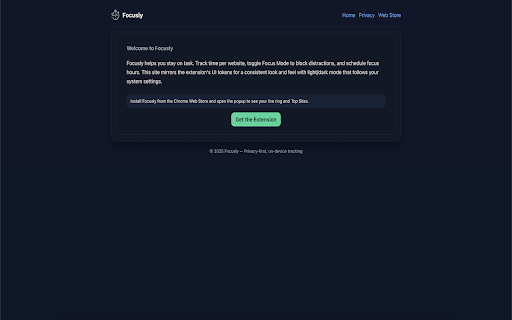 Focusly Extension screenshot 1