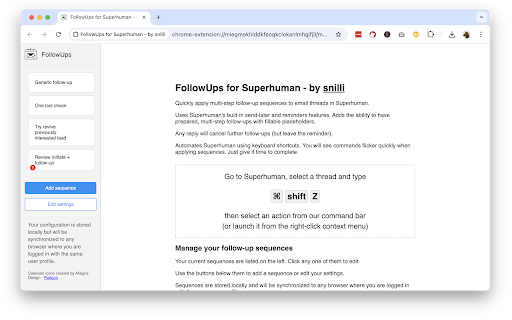 FollowUps for Superhuman - by snilli screenshot 1