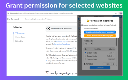 fontSwap - Custom fonts for every website screenshot 1