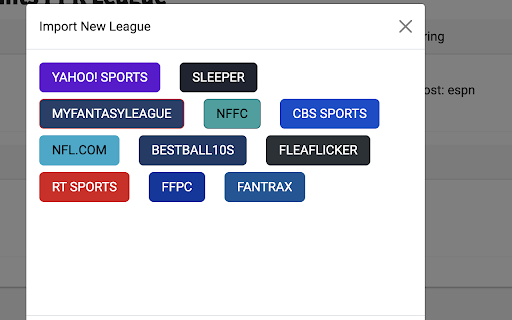 Footballguys Extension: Manage My Leagues screenshot 1