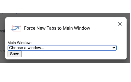 Force New Tabs to Main Window screenshot 1