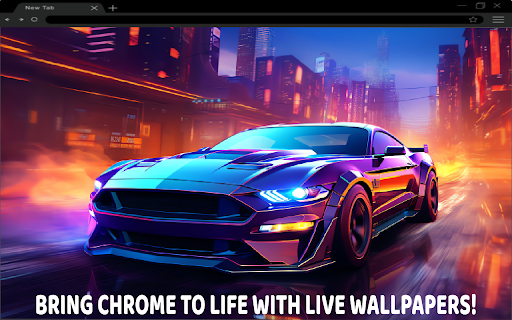 Ford Mustang Neon Speed Live Wallpaper screenshot 1