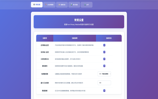 Form Privacy Watcher screenshot 1