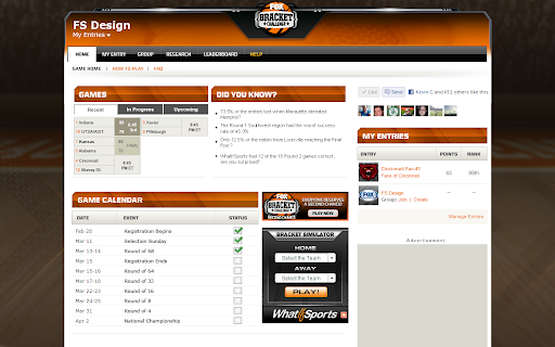 FOX Bracket Challenge screenshot 1