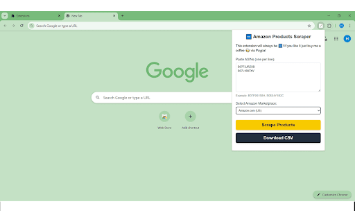 Free Amazon Products Scraper screenshot 1