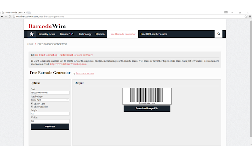 Free Barcode Generator screenshot 1