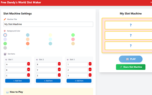 Free Dandy's World Slot Maker screenshot 1