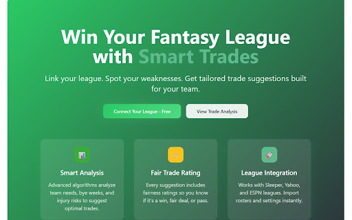 Free Fantasy Trade Analyzer - ESPN Sync screenshot 1